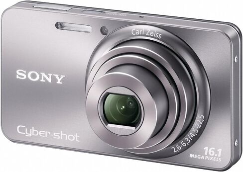 كاميرا Sony Cyber-Shot DSC-W570 16.1 ميجابكسل رقمية ثابتة مع عدسة Carl Zeiss Vario-Tessar 5x واسعة الزاوية وشاشة LCD 2.7 بوصة (فضية) (متجددة) in Saudi Arabia