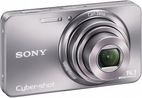 كاميرا Sony Cyber-Shot DSC-W570 16.1 ميجابكسل رقمية ثابتة مع عدسة Carl Zeiss Vario-Tessar 5x واسعة الزاوية وشاشة LCD 2.7 بوصة (فضية) (متجددة) in Saudi Arabia