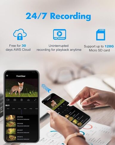 كاميرا مراقبة LaView 4MP و5MP 5G&2.4 جيجا هرتز واي فاي خارجية سلكية ملونة للرؤية الليلية، كاميرات 2K لأمن المنزل، كشف الإنسان بالذكاء الاصطناعي والتتبع التلقائي (عبوتان أبيضتان) in Kuwait