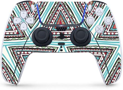 MightySkins Gaming Skin for PS5 / Playstation 5 Controller - Aztec Pyramids | Protective Viny wrap | Easy to Apply and Change Style | Made in The USA in Saudi Arabia