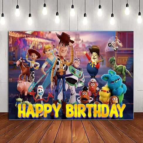 1Pcs Toy Storys Party Decoration Banner Toy Storys Photography Background for Toy Storys Birthday Party Toy Storys Photo Booth Props (3.8X2.3 Ft) in Saudi Arabia