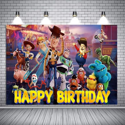 1Pcs Toy Storys Party Decoration Banner Toy Storys Photography Background for Toy Storys Birthday Party Toy Storys Photo Booth Props (3.8X2.3 Ft) in Saudi Arabia