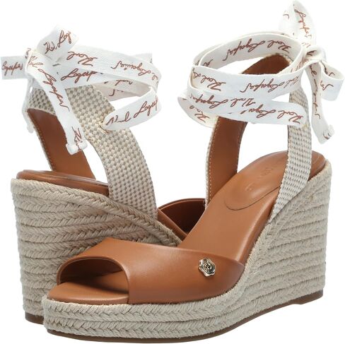 صندل KARL LAGERFELD للسيدات من Cecilia Ankle Wrap Wedge Espadrille in Saudi Arabia