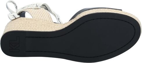 صندل KARL LAGERFELD للسيدات من Cecilia Ankle Wrap Wedge Espadrille in Kuwait