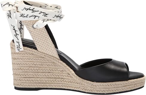 صندل KARL LAGERFELD للسيدات من Cecilia Ankle Wrap Wedge Espadrille in Kuwait
