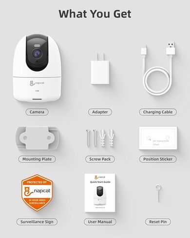 4MP/2.5K Pan Tilt Indoor Camera with Motion Tracking, 2.4/5GHz WiFi Cameras for Home Security, AI Detection, Plug-in Pet Camera, 2-Way Audio, Color Night Vision in Saudi Arabia