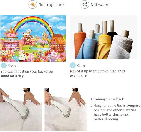 Candyland Theme Party Backdrop Cartoon Rainbow Lollipop Sweet Donut Ice Cream Photography Background for Kid Adult Ice Cream Birthday Party Decoration Banner Baby Shower Photo Props in Saudi Arabia