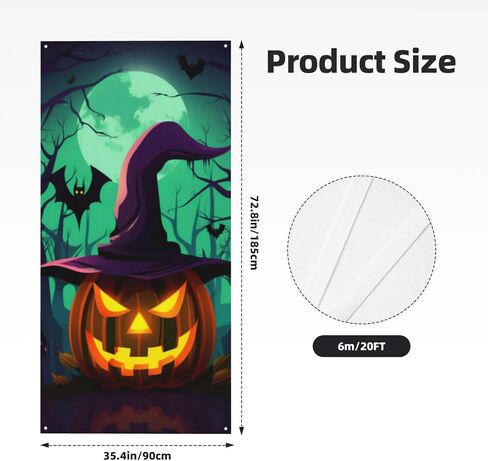 Halloween Door Decoration Horror Door Cover Banner Large Halloween Castle Front Door Backdrop Halloween Photo Background for Halloween Party Supplies 72.8 x 35.4 Inches (Castle) in Saudi Arabia