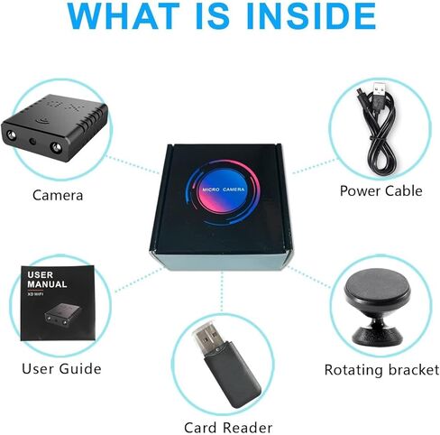 Smallest Wireless WiFi IP Camera,HD1080P Battery Camera,Baby Monitor Nanny Cam Pet Camera with Video Recording Live Feed Night Vision,Motion Detection,Cloud Storage for Security with iOS Android APP in Saudi Arabia