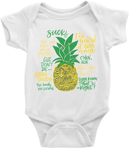 Psych Pineapple Quotes Novetly Newborn Onesie Unisex Baby Bodysuit Long Sleeve Rompers in Saudi Arabia