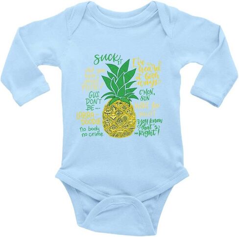 Psych Pineapple Quotes Novetly Newborn Onesie Unisex Baby Bodysuit Long Sleeve Rompers in Saudi Arabia