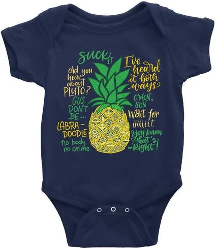 Psych Pineapple Quotes Novetly Newborn Onesie Unisex Baby Bodysuit Long Sleeve Rompers in Saudi Arabia