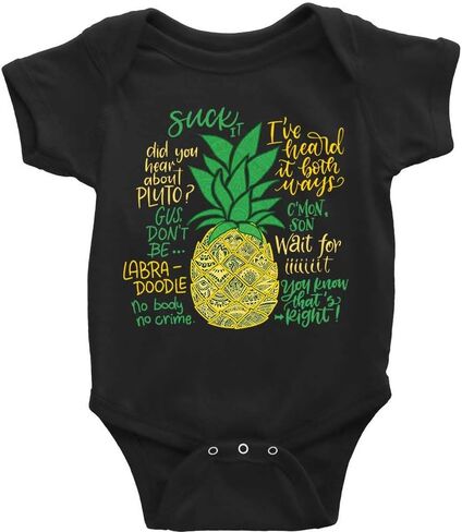Psych Pineapple Quotes Novetly Newborn Onesie Unisex Baby Bodysuit Long Sleeve Rompers in Saudi Arabia