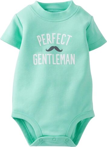 Carter's Baby Boys' Graphic Slogan Bodysuit (Baby) - Perfect Gentleman - 6 Months in Saudi Arabia