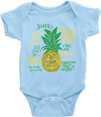 Psych Pineapple Quotes Novetly Newborn Onesie Unisex Baby Bodysuit Long Sleeve Rompers in Saudi Arabia