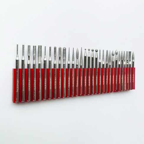 30PCS/Set Diamond Bits for Dremel Tool Needle Point Refurbish and Repair Drill Bits Engraving Carving Polishing Glass Jade Stone Drill Bit Tool Accessories Different Combinations 3mm Handle Diameter in Saudi Arabia