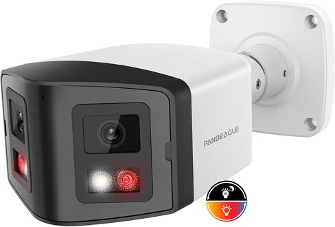 4K 8MP PoE Security Camera, Outdoor IP Camera, PoE AI Bullet IP Camera,Dual-len Camera,Panoramic 180° Wide Angle View, Human/Vehicle Detection, Color Night Vision, Two-Way Audio &Micro SD Slot(512G) in Saudi Arabia