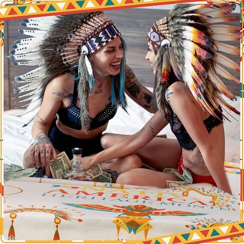 Shellwei 43'' x 71'' Native American Heritage Decoration Banner Large Indigenous Pride Background Backdrop Outdoor Yard Garden Flag Native American Sign for Party Supply in Saudi Arabia