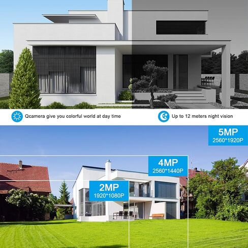 كاميرا EVERSECU 4K 8MP (HD-TVI/AHD/CVI/تناظرية) 4 في 1 Sony CMOS بقبة معدنية خارجية، كاميرا تناظرية بالأشعة تحت الحمراء للرؤية الليلية والنهارية، كاميرا قبة مقاومة للتخريب للمراقبة بالفيديو المنزلي in Kuwait