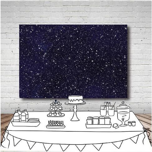Night Sky Star Universe Space Theme Starry Photo Backdrops Early 2000s Galaxy Stars Children Boy or Girl Birthday Party Photography Background Newborn Baby Shower Banner Props 7x5ft in Saudi Arabia