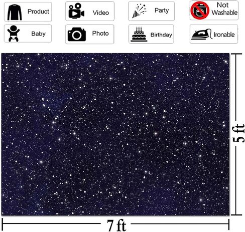 Night Sky Star Universe Space Theme Starry Photo Backdrops Early 2000s Galaxy Stars Children Boy or Girl Birthday Party Photography Background Newborn Baby Shower Banner Props 7x5ft in Saudi Arabia