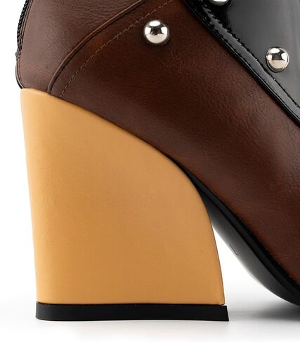 KaroNairy Women's Chunky Heel Ankle Booties Square Toe Short Boots Pull on Biker Boot Back Zipper Gogo Boots Fashion Fall Bootie in Saudi Arabia