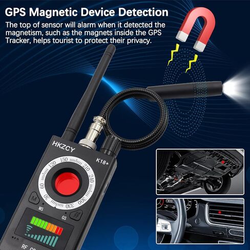 Professional Grade Hidden Camera Detectors GPS Tracker Detector Wireless Bug Detector HD Spy Camera Finder Enhanced Infrared Detection Advanced Antenna for Hotel Meeting Rooms Home Privacy Protection in Saudi Arabia