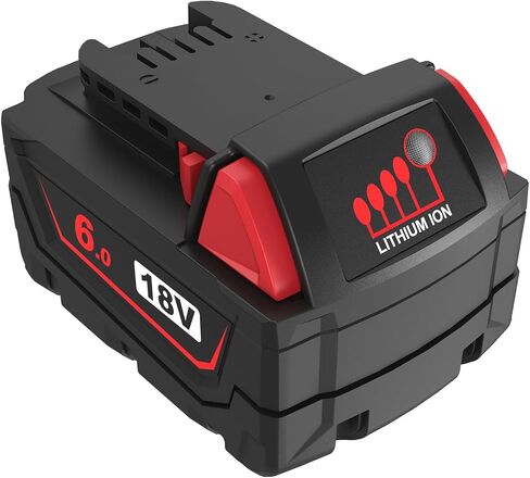 Replacement for All Milwaukee M18 Battery 6.0A 48-11-1820 48-11-1850 48-11-1828 48-11-10 Cordless Power Tools 18V Lithium Battery in Saudi Arabia