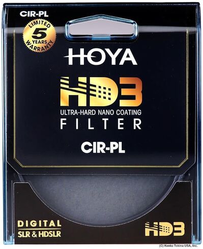 مجموعة مرشحات هويا 77 ملم HD3 للأشعة فوق البنفسجية والمستقطب الدائري - مع قطعة قماش من الألياف الدقيقة in Kuwait