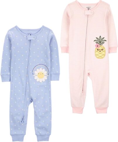 Carter's Baby Girls' 2-Pack Cotton Footless Pajamas in Saudi Arabia