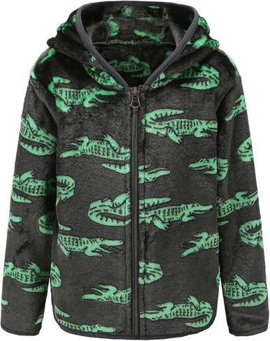 Toddler Polar Fleece Jacket Hooded Baby Boys Girls Autumn Winter Long Sleeve Warm Outerwear in Saudi Arabia