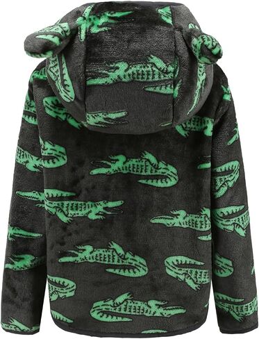 Toddler Polar Fleece Jacket Hooded Baby Boys Girls Autumn Winter Long Sleeve Warm Outerwear in Saudi Arabia