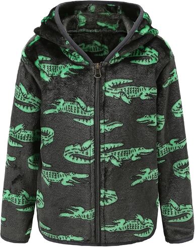 Toddler Polar Fleece Jacket Hooded Baby Boys Girls Autumn Winter Long Sleeve Warm Outerwear in Saudi Arabia