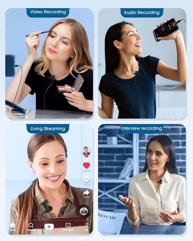 ttstar Wired Lavalier Microphone for iPhone Video Recording with 9.84ft Long Cord Omni Lav Mic Plug & Play for YouTube Vlogging in Saudi Arabia