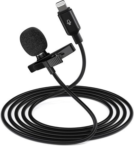 ttstar Wired Lavalier Microphone for iPhone Video Recording with 9.84ft Long Cord Omni Lav Mic Plug & Play for YouTube Vlogging in Saudi Arabia