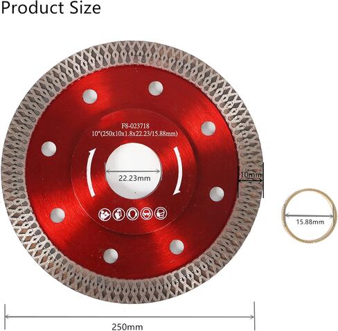 10 Cutting Disc Wheels Diamond Saw Blade Super Thin Dry Wet Diamond Porcelain Saw Ceramic Blades for Cutting Tile Porcelain Granite Marbles in Saudi Arabia