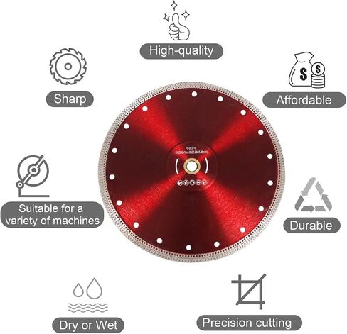 10 Cutting Disc Wheels Diamond Saw Blade Super Thin Dry Wet Diamond Porcelain Saw Ceramic Blades for Cutting Tile Porcelain Granite Marbles in Saudi Arabia