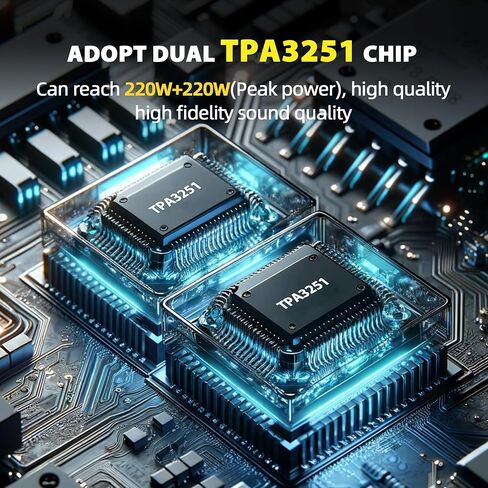 220W+220W Bluetooth Amplifier Board with Treble and Bass Control DC 12-36V, 2.0 Channel Stereo Amp Board,Bluetooth/AUX/USB Input in Kuwait