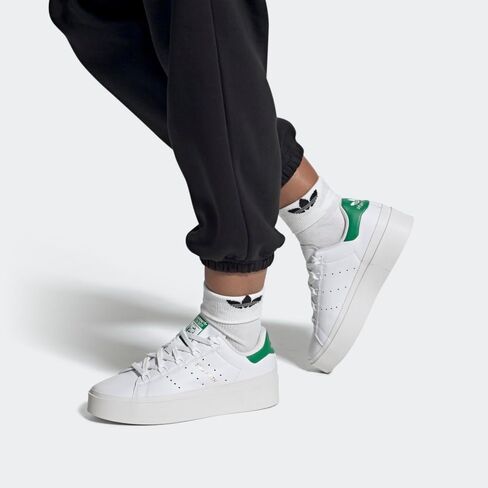 حذاء رياضي نسائي من adidas Originals Stan Smith Bonega، أبيض/أبيض/أخضر، 10 in Saudi Arabia