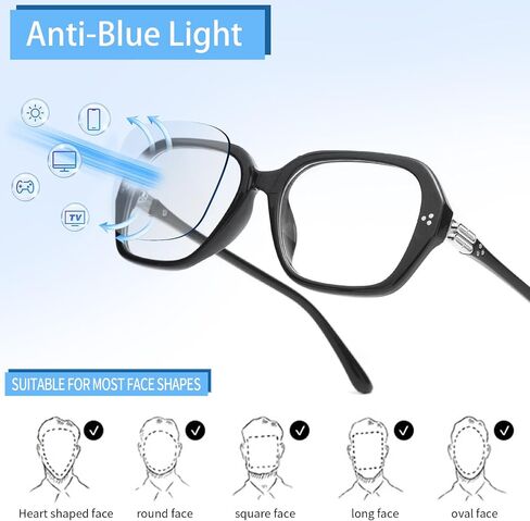 JIMMY SUNSHINE Women Blue Light Blocking Reading Glasses Progressive Multifocus Computer Eyewear for Enhanced Vision in Saudi Arabia