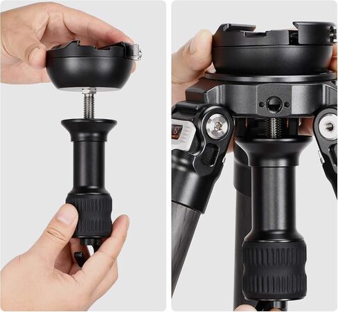 SUNWAYFOTO TA-75LC 75 مم محول وعاء نصف الكرة تحويل وعاء الفيديو المعدني مع مشبك Arca السويسري للحامل ثلاثي القوائم in Kuwait