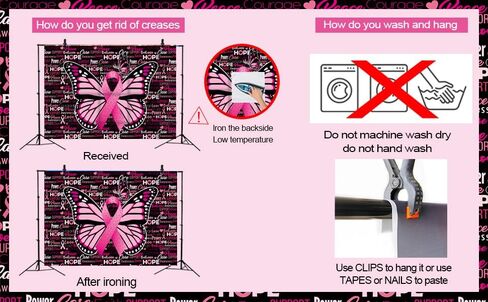 Breast Cancer Awareness Backdrop October Pink Ribbon Breast Cancer Photography Background Breast Cancer Charity Activities Home Office Party Awareness Decorations 8x6FT in Saudi Arabia