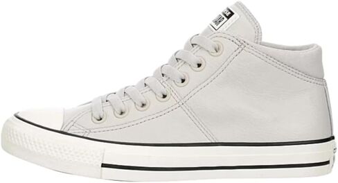 Converse Unisex Chuck Taylor All Star Madison Ox Mid High Leather Sneaker - Lace up Closure Style - Pale Putty/Egret/Black 6.5 in Saudi Arabia