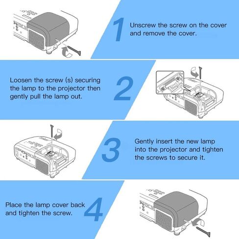 لمبة عرض بديلة LBTbate ELPLP88 V13H010L88 للسينما المنزلية EPSON PowerLite 97H 98H 99WH 955WH 965H s31+ S27 X27 2040 1040 2045 740HD 640 EX3240 EX7240 EX9200 EX5250 EX5240 VS240 VS 345 مقابل 340 in Kuwait