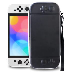 Trconk Carrying Case Compatible with Nintendo Switch and Switch OLED Model (2021), Hard Portable Protection Storage Bag with 10 Game Card Holders, Travel Carrying Case for Nintendo Switch OLED