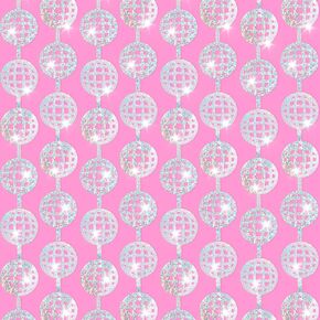 Blosssound 2 PCS Disco Cowgirl Bachelorette Decorations Glitter Disco Ball Foil Fringe Curtains for Disco Cowgirl Western Cowboy Lets Go Girls Last Rodeo Bachelorette Birthday Party(Iridescent)