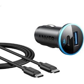 USB C Car Charger Adapter, Anker 52.5W Cigarette Lighter USB Charger, 323 Anker Car Charger with 30W PowerIQ 3.0 Fast Charging for iPhone 14/13 Samsung Galaxy S23/22 Pixel