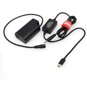 DRRI PD USB Type-C to DMW-DCC16 Dummy Battery DC Coupler Replacement DMW-BLJ31 for Panasonic LUMIX S1 S1M S1R S1RM S1H