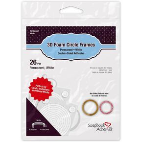 Scrapbook Adhesives by 3L 3D Foam Circular Frames, One Size, Black