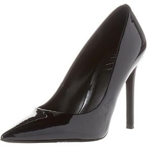 DKNY Women's Patent Leather Pointed Toe Pump Heeled Sandal